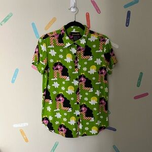 NOOWORKS | joyce top in green checkered ladies